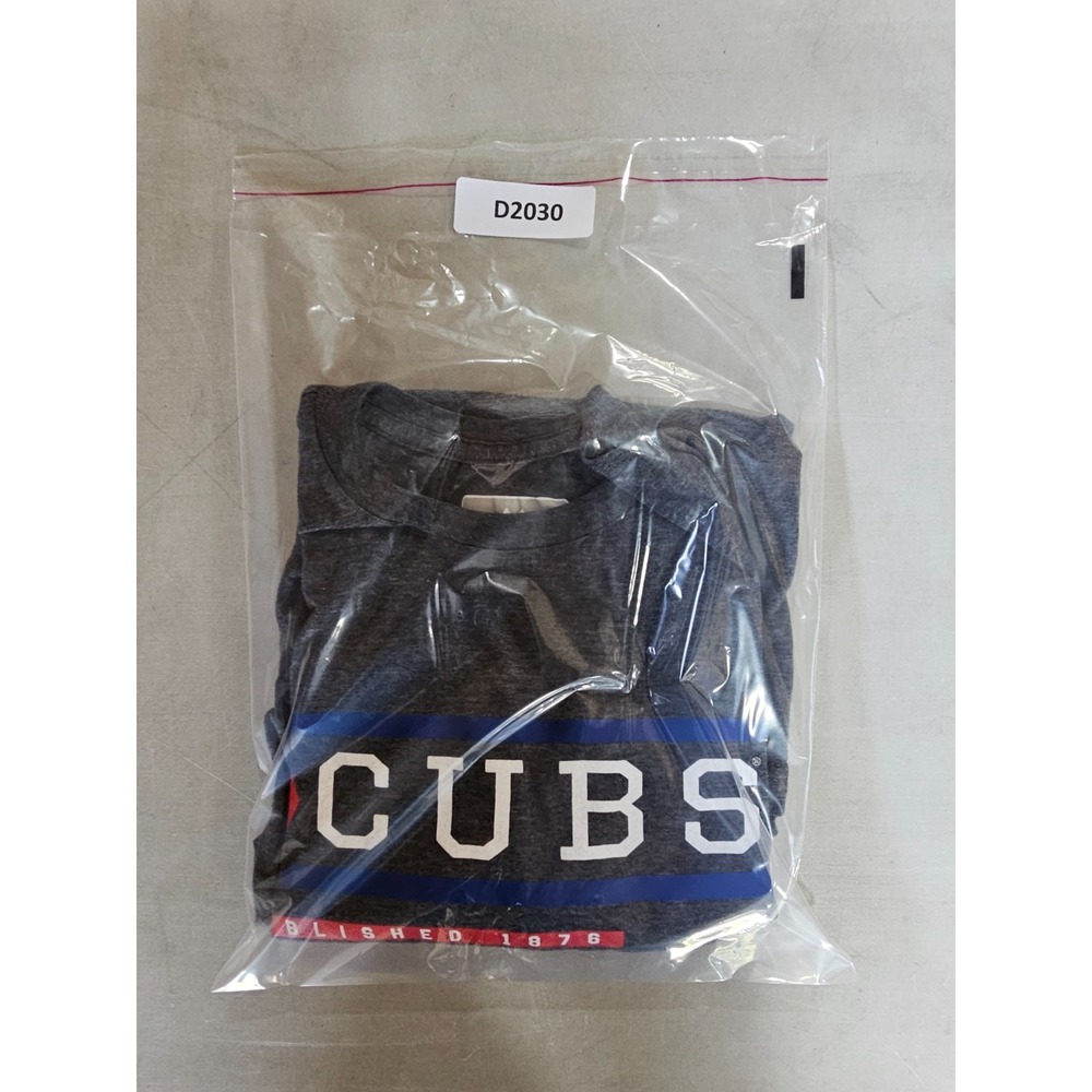 Majestic T Shirt Mens L Heathered Gray Chicago Cubs Baseball MLB Graphic Print - Picture 13 of 13